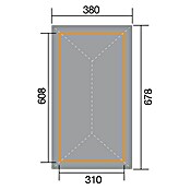 Weka Pavillon Gartenoase 651 B (L x B: 380 x 678 cm, Mit Dachschindeln) | BAUHAUS