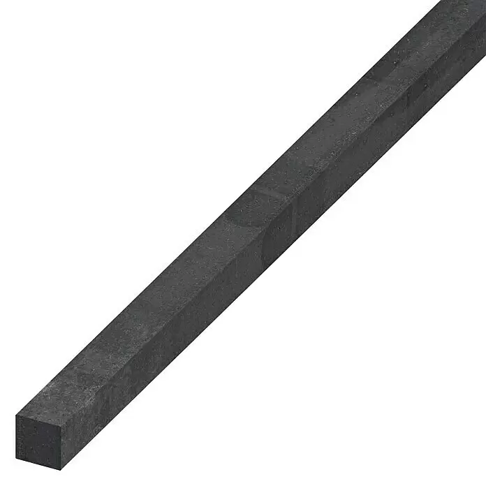Kantoflex Tubo de forma cuadrada - 1.000 x 6 x 6 mm, Espesor: 6 mm, Acero, Acero gris, Acero laminado en caliente - Barra rectangular de hormigón gris oscuro.