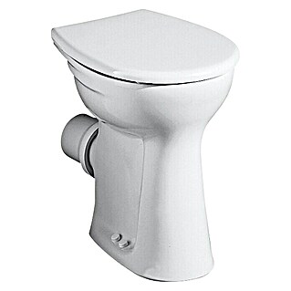 Geberit Vitalis Stand-WC (Mit Spülrand, Mit schmutzabweisender Glasur, Spülform: Flach, WC Abgang: Waagerecht, Weiß)
