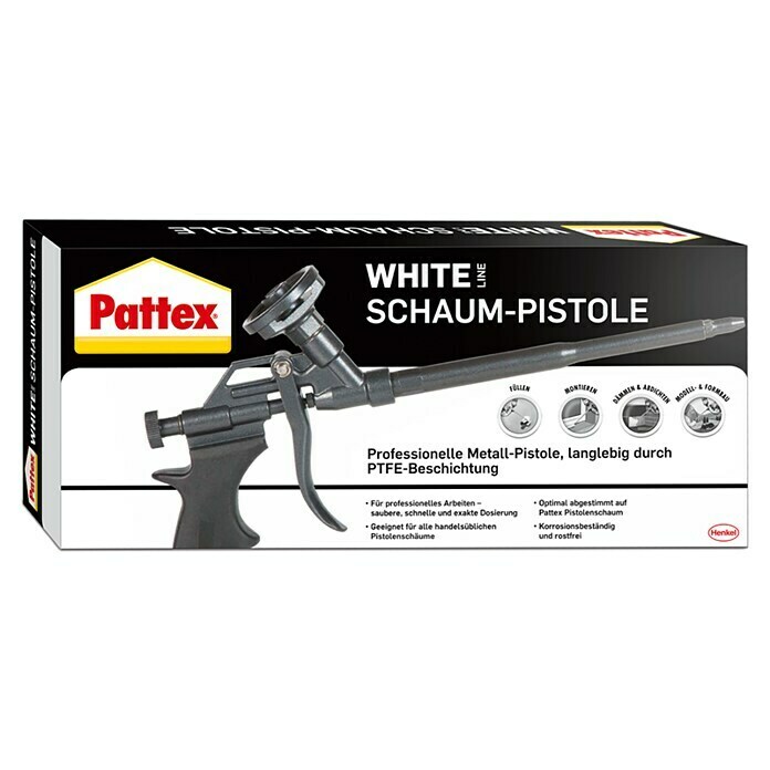 Pattex SchaumpistoleGeeignet für: Handelsüblicher Pistolenschaum, Metall Front View