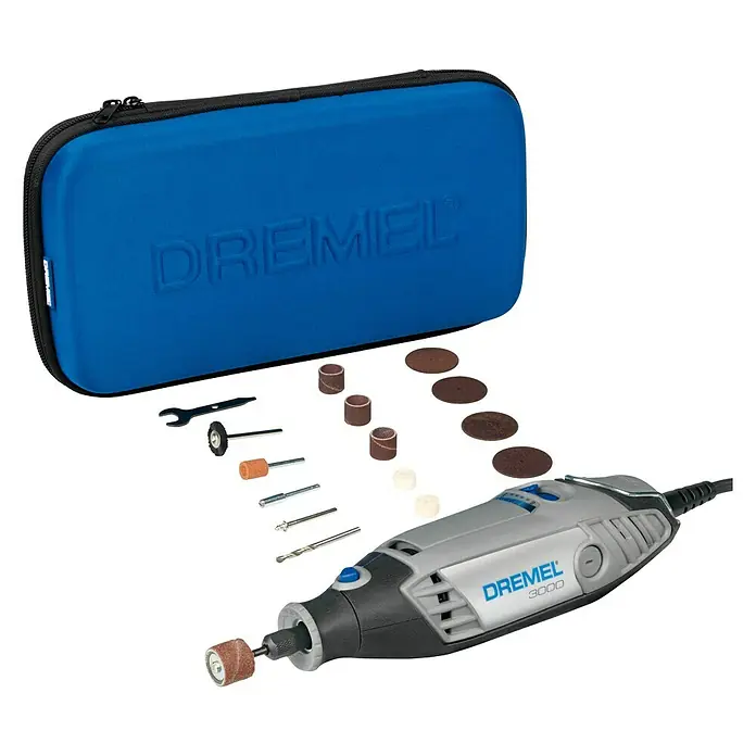 Dremel Multifunktionswerkzeug 3000-15 - 130 W - Das Dremel 3000 Multifunktionswerkzeug-Set mit Zubehör und Aufbewahrungskoffer, ideal für Heimwerker- und Bastelprojekte.