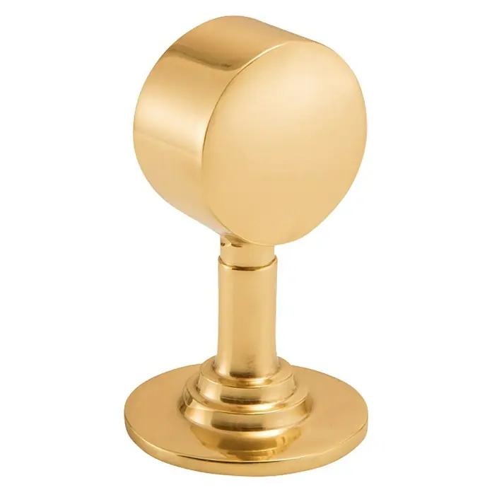 Stabilit Endhalterung - L x B: 75 x 30 mm, Für Seildurchmesser: 30 mm, Poliert - Goldener Wandhaken für Gardinenstangen. Ein elegantes und haltbares Accessoire für Ihre Fensterdekoration, gefertigt aus hochwertigen Materialien.