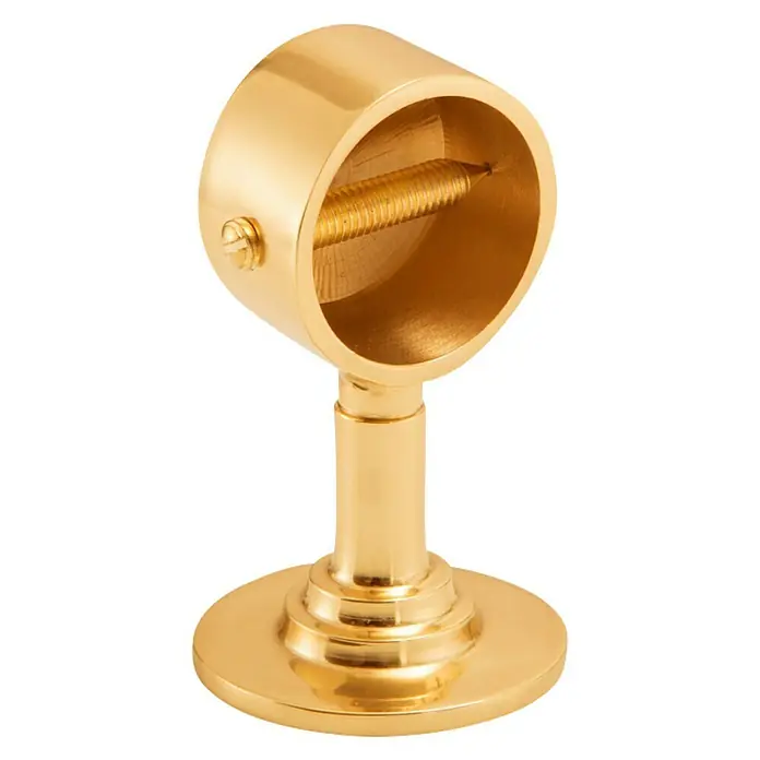 Stabilit Endhalterung - L x B: 75 x 30 mm, Für Seildurchmesser: 30 mm, Poliert - Elegante goldene Gardinenstange mit Schraube zur sicheren Befestigung der Vorhänge, ideal für stilvolle Wohnräume.
