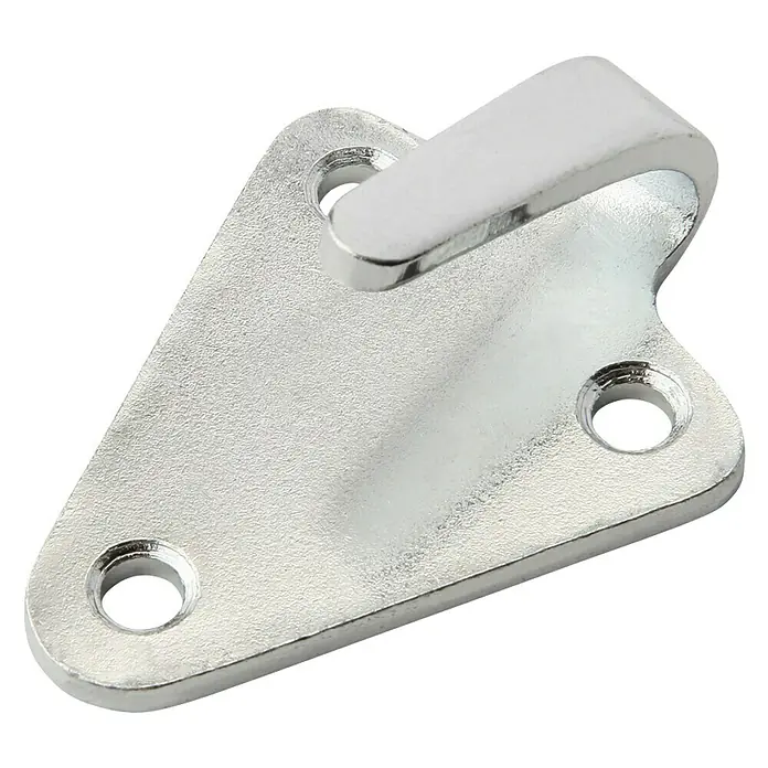 Conacord Hakenplatte - L x B: 50 x 40 mm, Feuerverzinkt - Metallhaken zur Wandmontage. Der Haken ist aus Metall gefertigt und hat drei Löcher zur Befestigung an der Wand. Ideal für Werkzeuge.