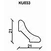 Profilleiste KU033 (240 cm x 21 mm x 21 mm, MDF) | BAUHAUS