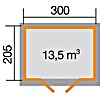 Weka Gartenhaus 122 (Holz, Grau/Weiß, Grundfläche: 6,17 m²) | BAUHAUS