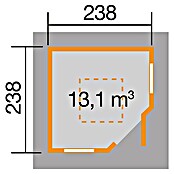 Weka Gartenhaus 149 (Holz, Natur, 5,664 m²) | BAUHAUS