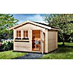 Weka Gartenhaus 139 (Außenmaß inkl. Dachüberstand (B x T): 380 x 284 cm, Holz, Natur, 7,5 m²) | BAUHAUS