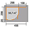 Weka Gartenhaus Designhaus 213 A+ (Außenmaß inkl. Dachüberstand (B x T): 500 x 339 cm, Holz, Natur, 13,039 m²) | BAUHAUS