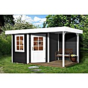 Weka Gartenhaus Designhaus 213 A+ (Außenmaß inkl. Dachüberstand (B x T): 500 x 278 cm, Holz, Anthrazit/Weiß, 9,163 m²) | BAUHAUS