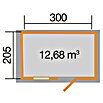 Weka Gartenhaus 123 (Außenmaß inkl. Dachüberstand (B x T): 380 x 239 cm, Holz, Natur, 6,17 m²) | BAUHAUS