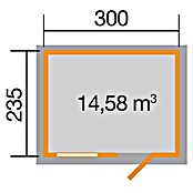 Weka Gartenhaus 123 (Außenmaß inkl. Dachüberstand (B x T): 380 x 274 cm, Holz, Schwedenrot/Weiß, 7,074 m²) | BAUHAUS