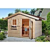 Weka Gartenhaus 123 (Außenmaß inkl. Dachüberstand (B x T): 380 x 239 cm, Holz, Natur, 6,17 m²) | BAUHAUS