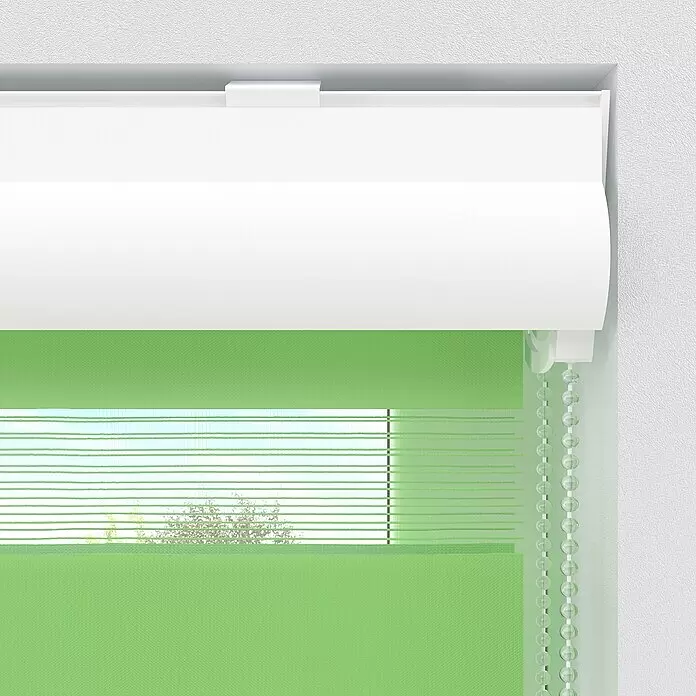 Expo Ambiente Doppelrollo mit Kassette - B x H: 100 x 175 cm, Grün - Detailaufnahme