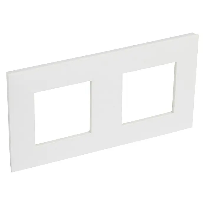 Legrand Valena Next Marco - Blanco, Modelo de mecanismos: x 2, Plástico, Colocar - Cubierta de interruptor de luz doble blanco.