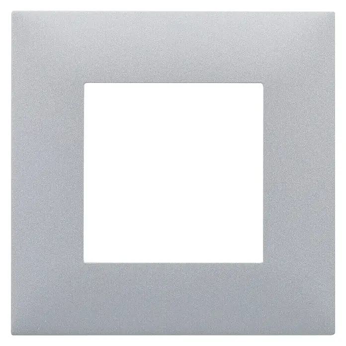 Legrand Valena Next Marco - Aluminio/Cromo, Modelo de mecanismos: x 1, Plástico, Colocar - Marco de fotos cuadrado plateado, ideal para fotos u obras de arte.
