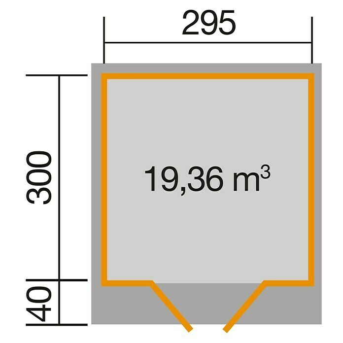 inkl. T): 375 Weka BAUHAUS Dachüberstand cm, (Außenmaß | Anthrazit/Weiß) (B Holz, Gartenhaus x x 179 356