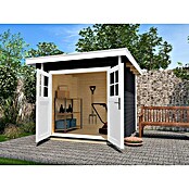 Weka Gartenhaus 179 (Außenmaß inkl. Dachüberstand (B x T): 356 x 375 cm, Holz, Anthrazit/Weiß) | BAUHAUS