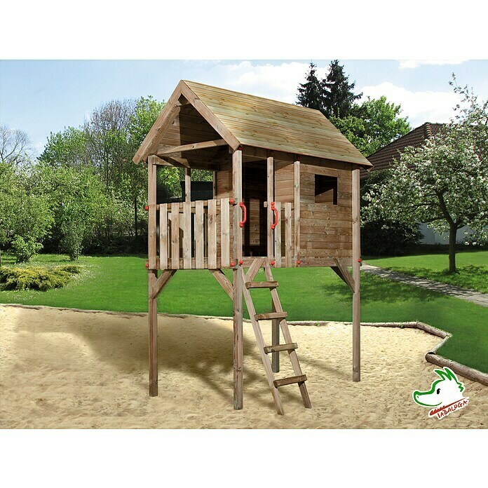 Weka Kinderspielturm Stelzenhaus Tabaluga (Holz, Natur) | BAUHAUS