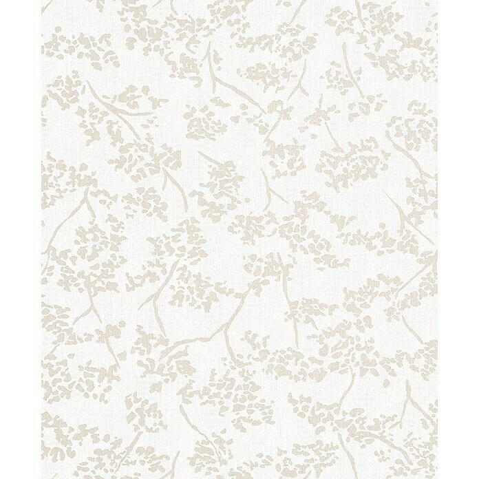x 0,53 | Floral, New SCHÖNER Vliestapete m) Blüten-Allover BAUHAUS (Weiß/Gold, WOHNEN-Kollektion 10,05 Spirit