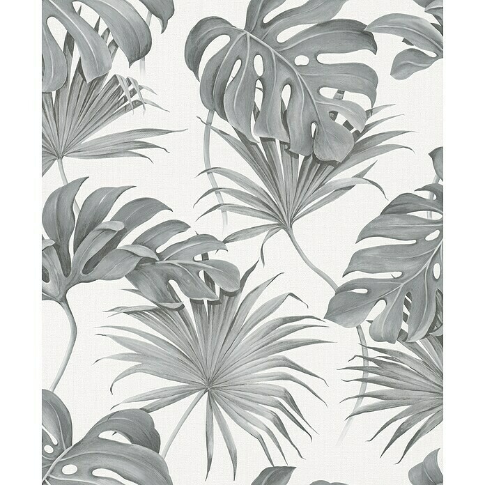 (212 270 cm, WOHNEN-Kollektion Spirit Schwarz/Weiß) BAUHAUS | Blüten Fototapete x SCHÖNER New Digitaldruck