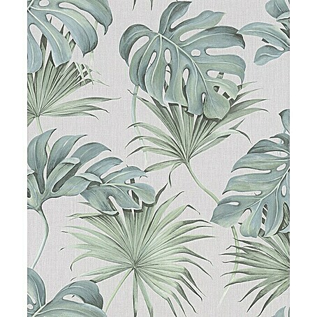 SCHÖNER WOHNEN-Kollektion New Spirit Vliestapete Fensterblatt (Pastellgrün/Weiß, Floral, 10,05 x 0,53 m)