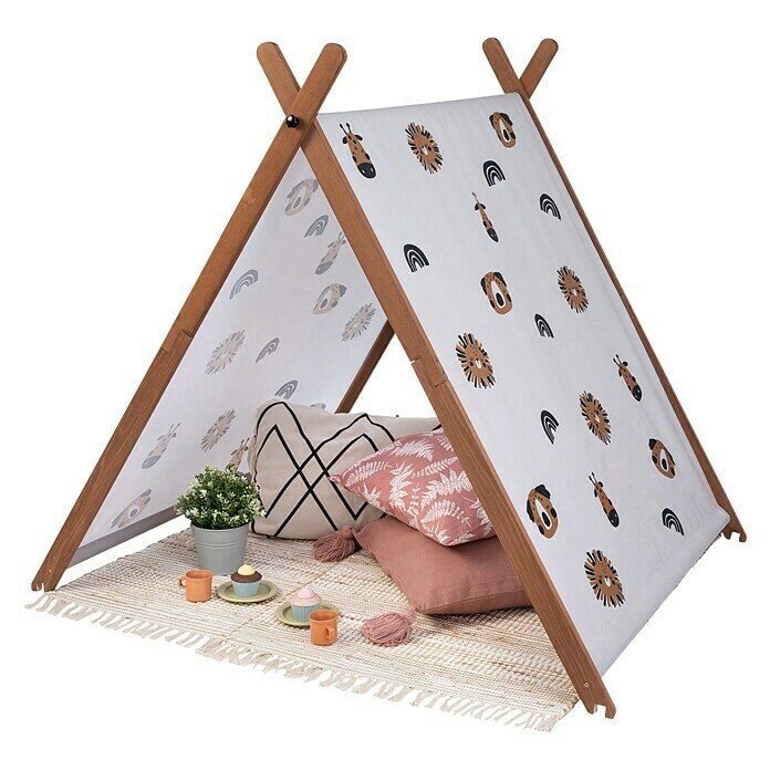 Muddy Buddy Sandkasten Safari Seeker140 x 120 x 140 cm, Holz, Kakaobraun Diagonal View