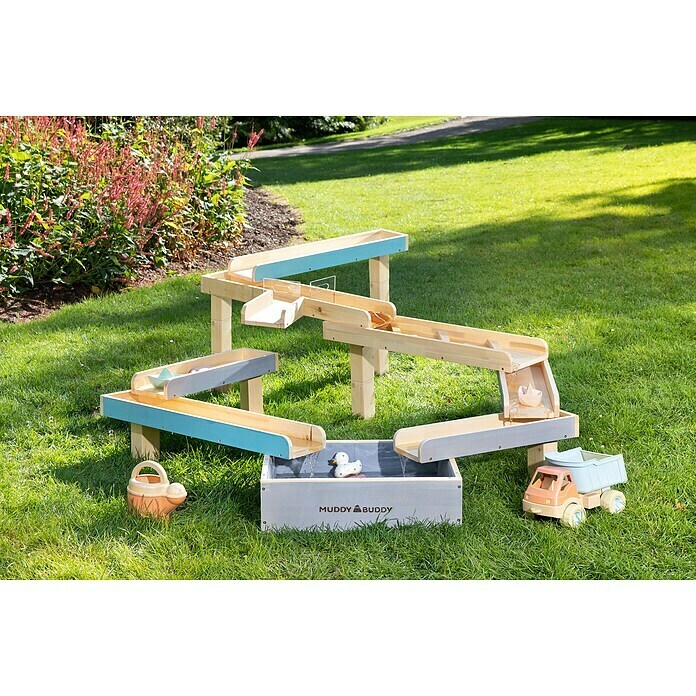 Muddy Buddy Parque acuático Traveller (Madera, Natural/Gris nublado) | BAUHAUS