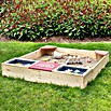 Muddy Buddy Sandkasten Beach Rebel (L x B x H: 135 x 125 x 20 cm, Holz, Rosa/Natur) | BAUHAUS