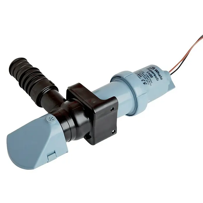 Whale Bilgepumpe Supersub 500 - Max. Fördermenge: 32 l/min, 12 V - Eine Whale Supersub 1100 Bilgenpumpe, ideal zur automatischen Wasserentfernung. Das blaue und schwarze Design fügt sich gut in jedes Bootsinnere ein.