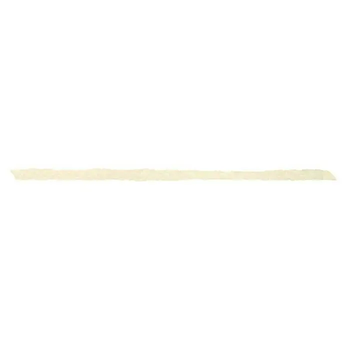 Bastelband Filz Kordel - Weiß, 250 cm - Ein beiger Papierstreifen mit zerfetztem Rand, ideal für kreative Projekte und Bastelarbeiten, bietet vielseitige Gestaltungsmöglichkeiten.