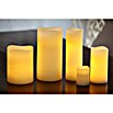 Flower Power LED-Kerze MEDIA (Höhe: 30 cm, Durchmesser: 10 cm, Echtwachs)