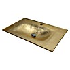 Lavabo Cristal (71 x 46 cm, Orificios para grifo: Medio, Sin desbordamiento, Dorado) | BAUHAUS