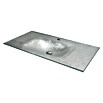 Lavabo Cristal (121 x 46 cm, Orificios para grifo: Medio, Sin desbordamiento, Plateado) | BAUHAUS