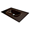 Lavabo Cristal mate (81 x 46 cm, Orificios para grifo: Medio, Sin desbordamiento, Chocolate) | BAUHAUS