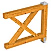 SKAN HOLZ Brüstungsgeländer (Passend für: Skan Holz Leimholz-Pavillons, Pfostenabstand min. 270 cm, Eiche hell) | BAUHAUS