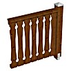 SKAN HOLZ Brüstungsgeländer (Passend für: Skan Holz Leimholz-Terrassenüberdachungen & -Pavillons, Pfostenabstand min. 270 cm, Nussbaum) | BAUHAUS