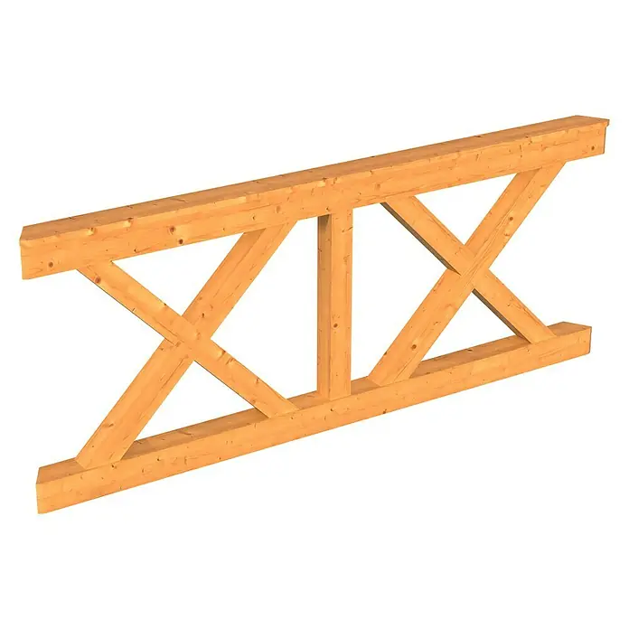 Skan Holz Brüstungsgeländer AndreaskreuzPassend für: Skan Holz Pavillon Lyon 3, Natur
