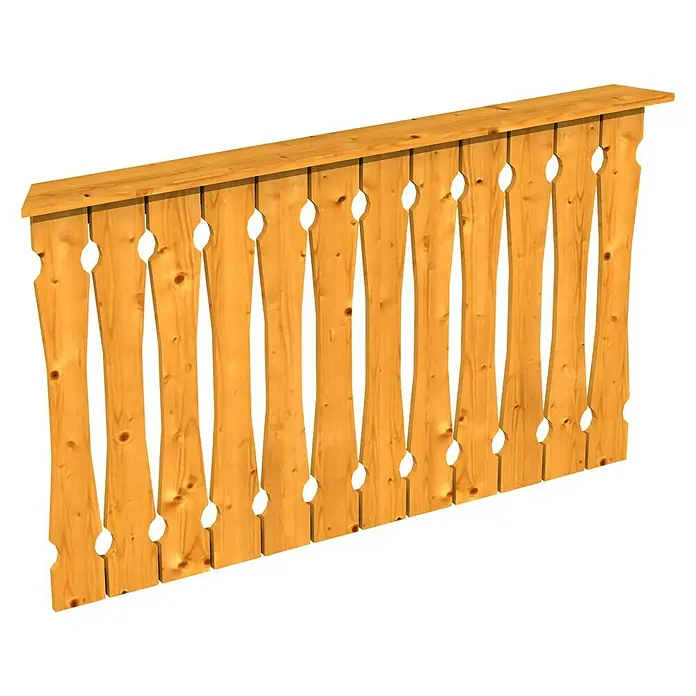 Skan Holz BrüstungsgeländerPassend für: Skan Holz Pavillon Nice 2, Eiche Hell