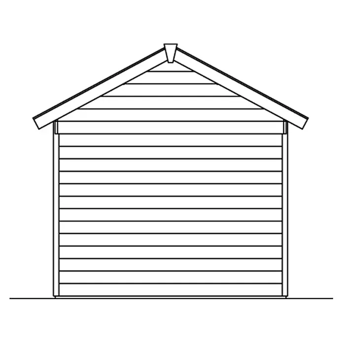 SKAN HOLZ Gartenhaus Hengelo - Außenmaß inkl. Dachüberstand (B x T): 280 x 355 cm, Holz, Schiefergrau - Illustration einer Lagerhütte mit Giebeldach und horizontaler Holzverkleidung. Robustes Design für den Garten.