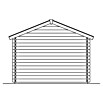 SKAN HOLZ Gartenhaus Narvik 2 (Außenmaß inkl. Dachüberstand (B x T): 340 x 400 cm, Holz, Natur) | BAUHAUS