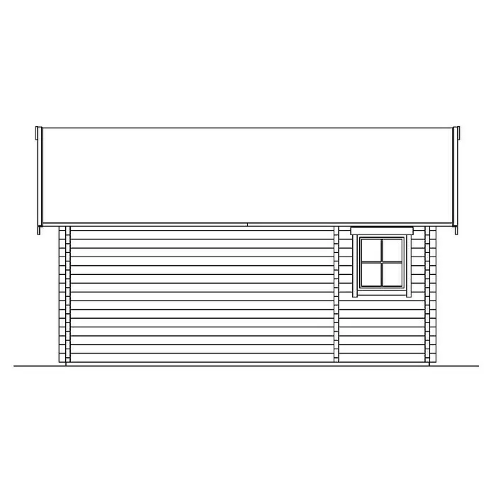 Skan Holz Gartenhaus Toronto 2Außenmaß inkl. Dachüberstand (B x T): 500 x 640 cm, Holz, Natur, 23,52 m², Dachschalung & Dachlattung