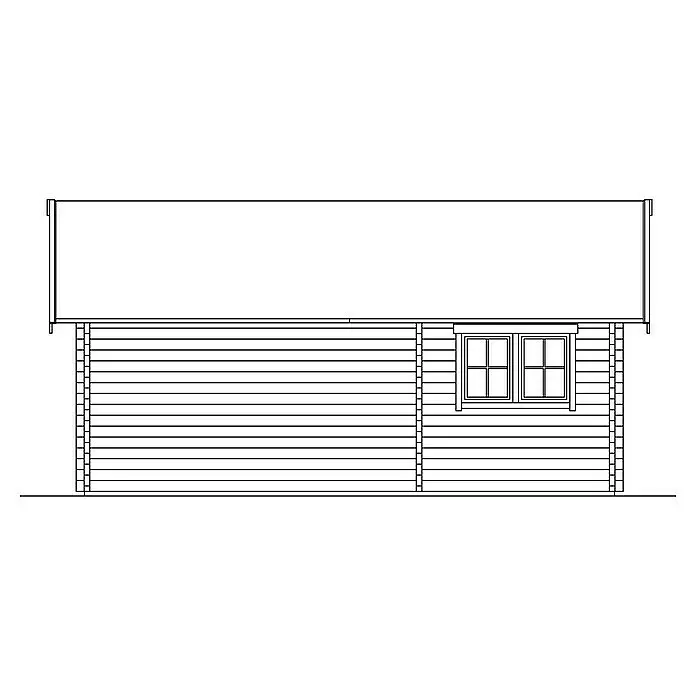 Skan Holz Gartenhaus Toronto 4Außenmaß inkl. Dachüberstand (B x T): 500 x 740 cm, Holz, Natur, 27,72 m², 1 Lage Dachschalung