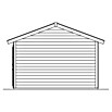 SKAN HOLZ Garage Varberg 1 (Außenmaß inkl. Dachüberstand (B x T): 410 x 585 cm, Unbehandelt Natur) | BAUHAUS