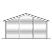 SKAN HOLZ Garage Varberg 2 (Außenmaß inkl. Dachüberstand (B x T): 540 x 585 cm, Unbehandelt Natur) | BAUHAUS