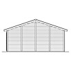 SKAN HOLZ Garage Varberg 3 (Außenmaß inkl. Dachüberstand (B x T): 610 x 585 cm, Rot) | BAUHAUS