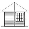 SKAN HOLZ Gartenpavillon Amelo (Holz, Schiefergrau) | BAUHAUS
