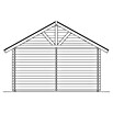 SKAN HOLZ Gartenhaus Bern 2 (Außenmaß inkl. Dachüberstand (B x T): 500 x 640 cm, Holz, Natur, 2 Lagen Dachschaltung) | BAUHAUS