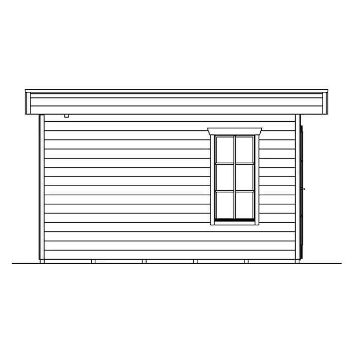 Skan Holz Gartenhaus Breda 2Außenmaß inkl. Dachüberstand (B x T): 420 x 440 cm, Holz, Schiefergrau