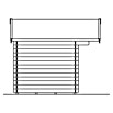 SKAN HOLZ Gartenhaus Faro 1 (Außenmaß inkl. Dachüberstand (B x T): 340 x 300 cm, Holz, Natur) | BAUHAUS